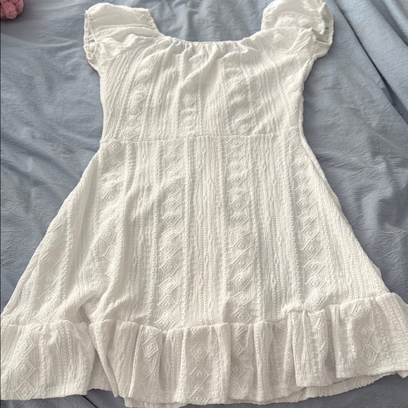 White Ruffled Kids Dress - Picture 3 of 3